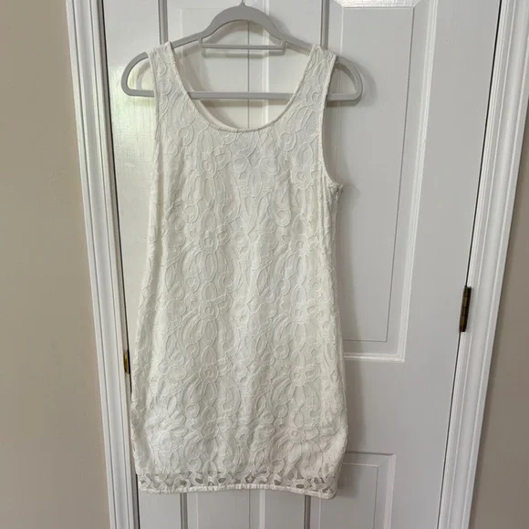 LOFT Dresses Loft White Lace Dress Poshmark